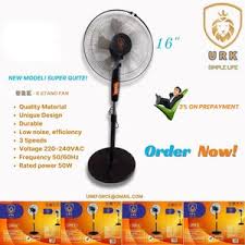 URK 16" Modern Standing Quiet Fan to Cool Your Surrounding