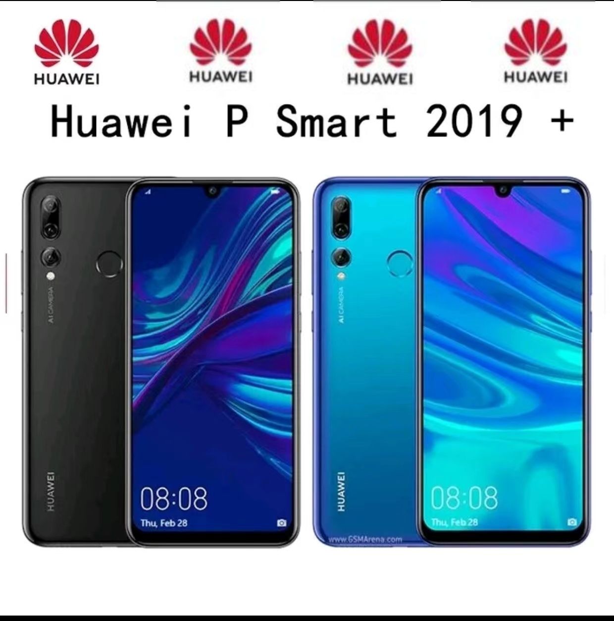 Refurbished Huawei P smart+ 2019  6.21" inch Dual SIM  3400mAh Smart Phones smartphone 4GB/6GB RAM/64GB/128GB