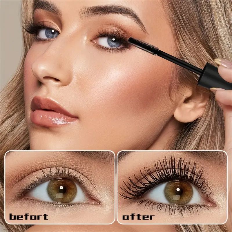 4D Waterproof Mascara Thick Lengthening Mascara Curling Long Volumizing Mascara For Big Eye Makeup view 4