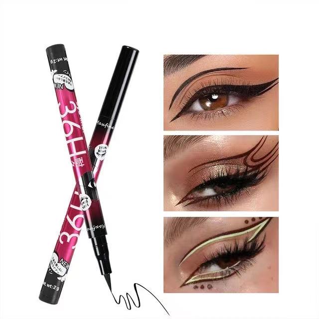 Long Lasting Quick Drying Waterproof Easy To Color Non Smudging Smooth Liquid Eyeliner Black One size view 2
