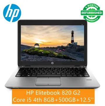 Refurbished Hp EliteBook 820 G2 | Core i5 | 8GB RAM | 500GB HDD 5TH GENERATION, 6 Months Warranty Laptop Computer | Notebook Black 12.5 Inches