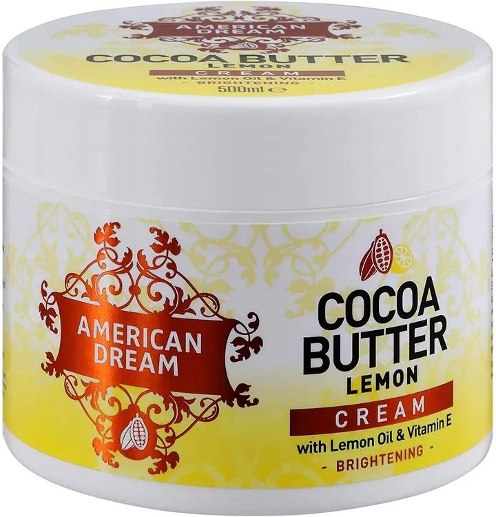 American Dream Cocoa Butter Lemon Brightening Cream-WithLemonOil&VitaminE-500ml