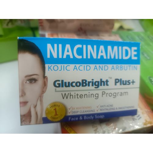 Kojic Acid Soap Niacinamide Kojic Acid And Arbutin Glucobright Plus+ Whitening Program Face And Body Soap