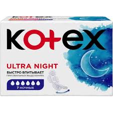 Kotex Ultra night pads ,6 drops, 7 pcs