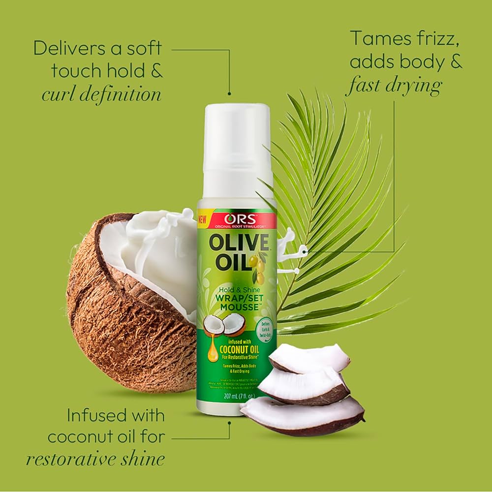 ORS Olive Oil Foam Wrap/Set Mousse - Redefine Restore Bouncy Curls & Body