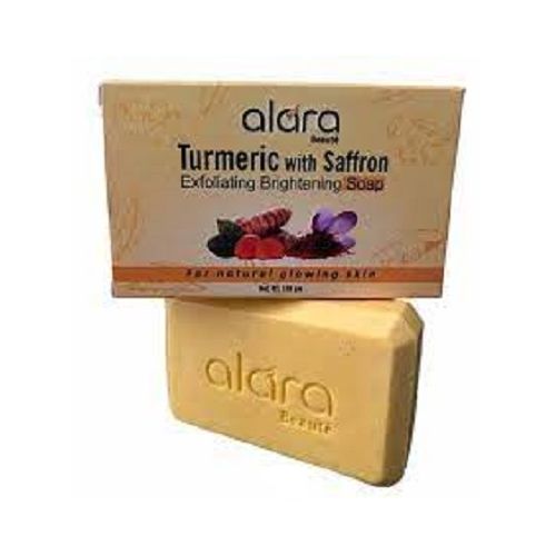 Alara Turmeric With Saffron Exfoliating Brightening Soap for neutral glowing skin 150g