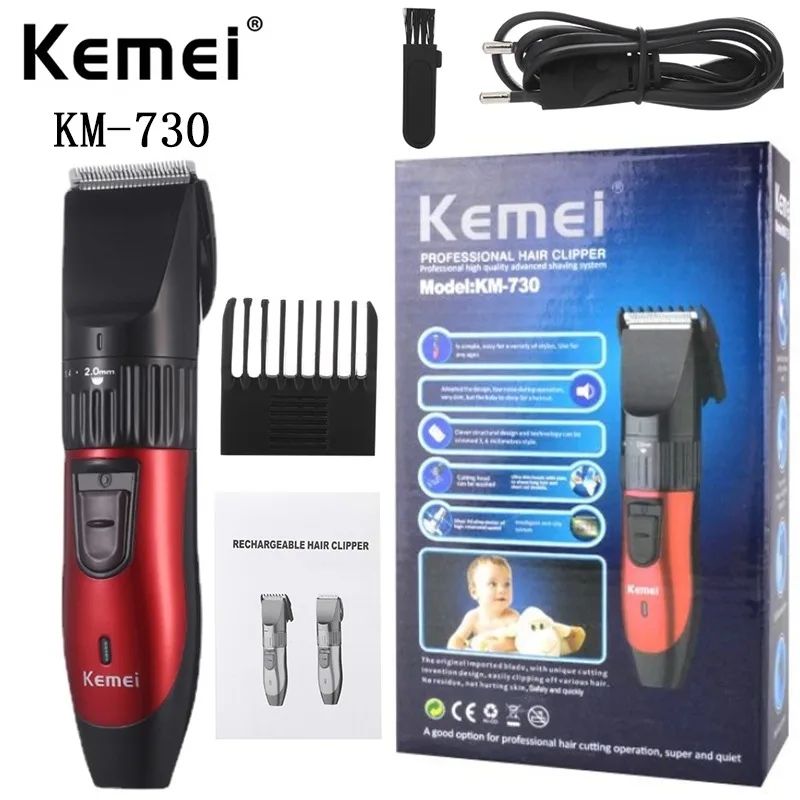 KEMEI KM-730 Hair Trimmer For Men Beard Trimer Professional Hair Clipper Electric Razor Hair Cutting Machine Haircut Electric Shaver