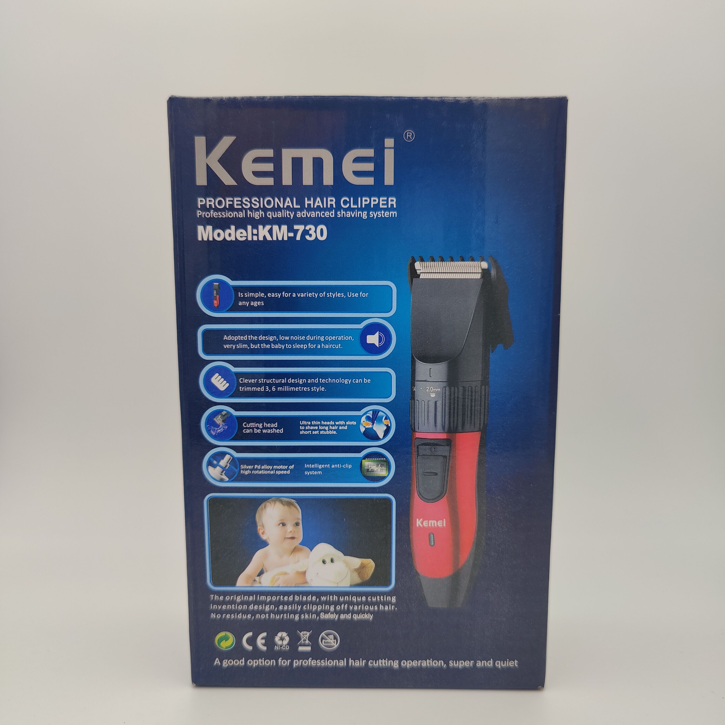 KEMEI KM-730 Hair Trimmer For Men Beard Trimer Professional Hair Clipper Electric Razor Hair Cutting Machine Haircut Electric Shaver