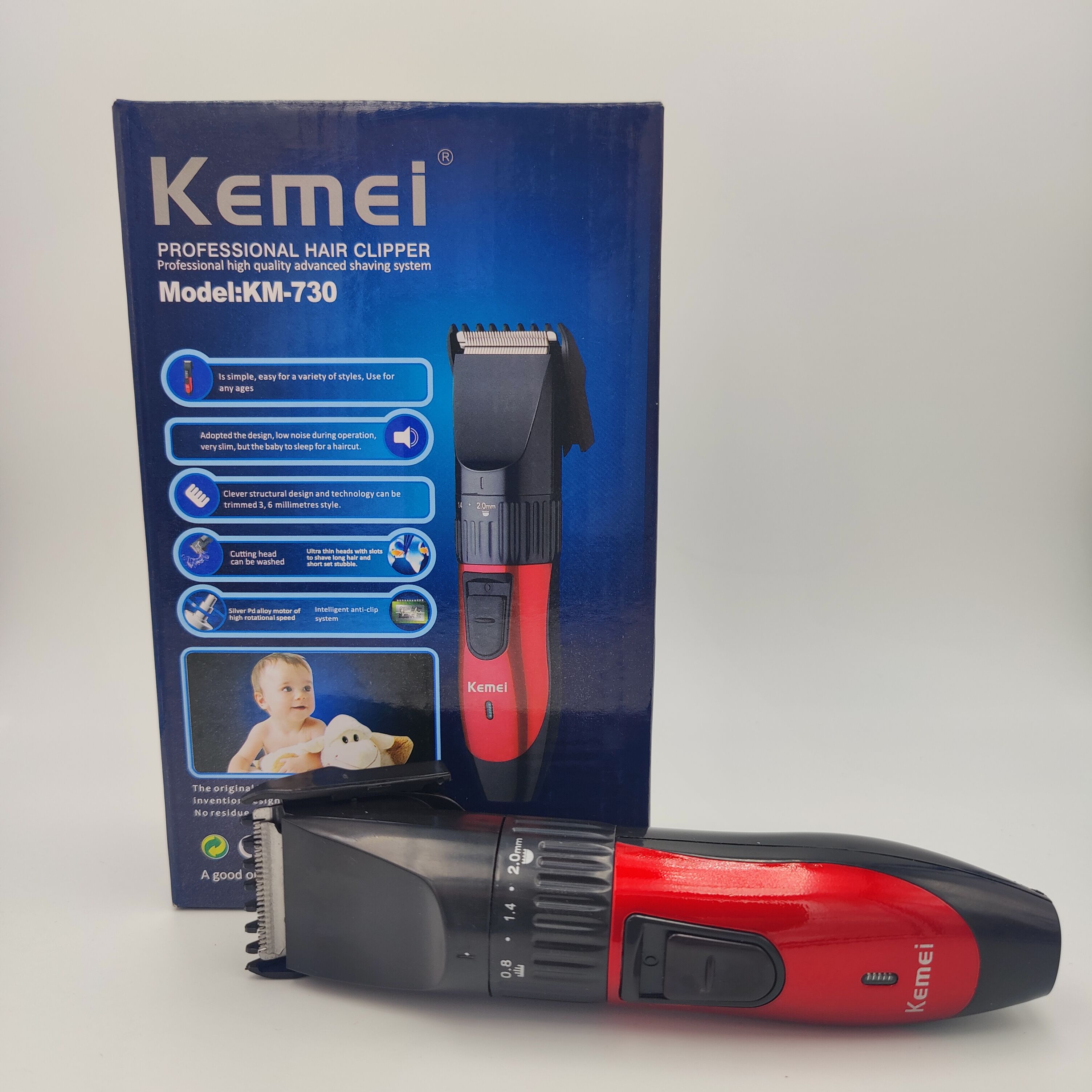 KEMEI KM-730 Hair Trimmer For Men Beard Trimer Professional Hair Clipper Electric Razor Hair Cutting Machine Haircut Electric Shaver