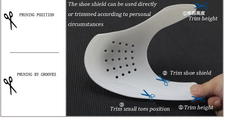 ANTI-CREASE SHOE GUARDS,  Prevent Bending Crack Toe Cap Support Shoe Stretcher 3 pairs