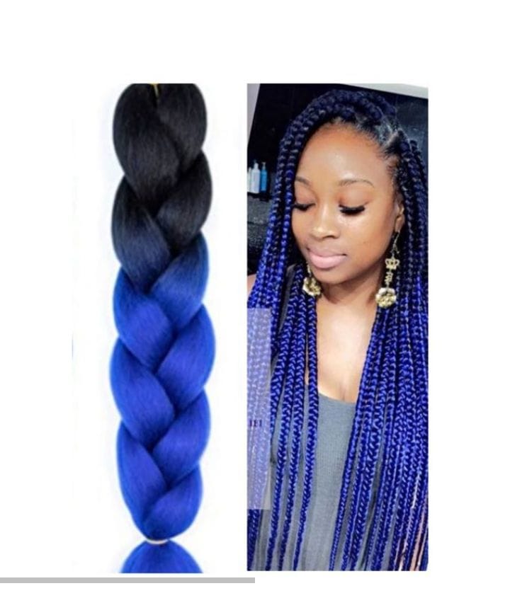 5pc Jumbo Crochet Braiding Ombre Color Synthetic Hair Extensions