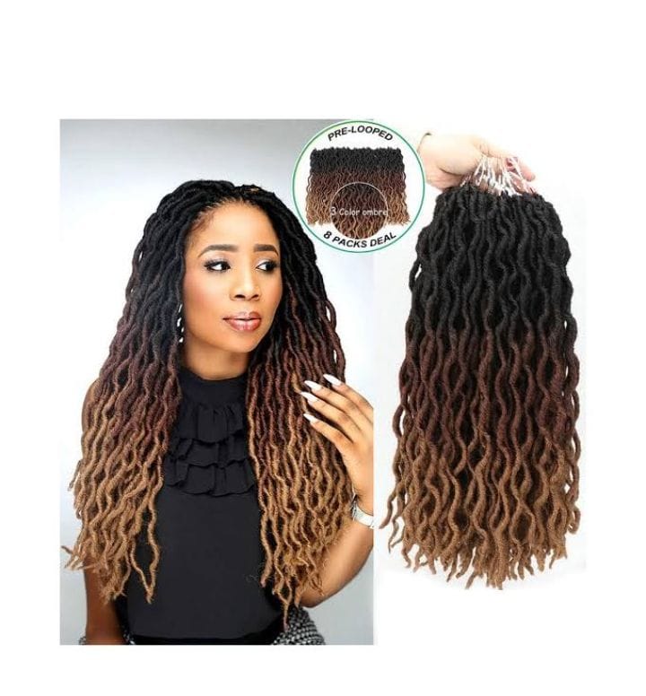 Gypsy Ombre Wavy Faux Locs Crochet Hair