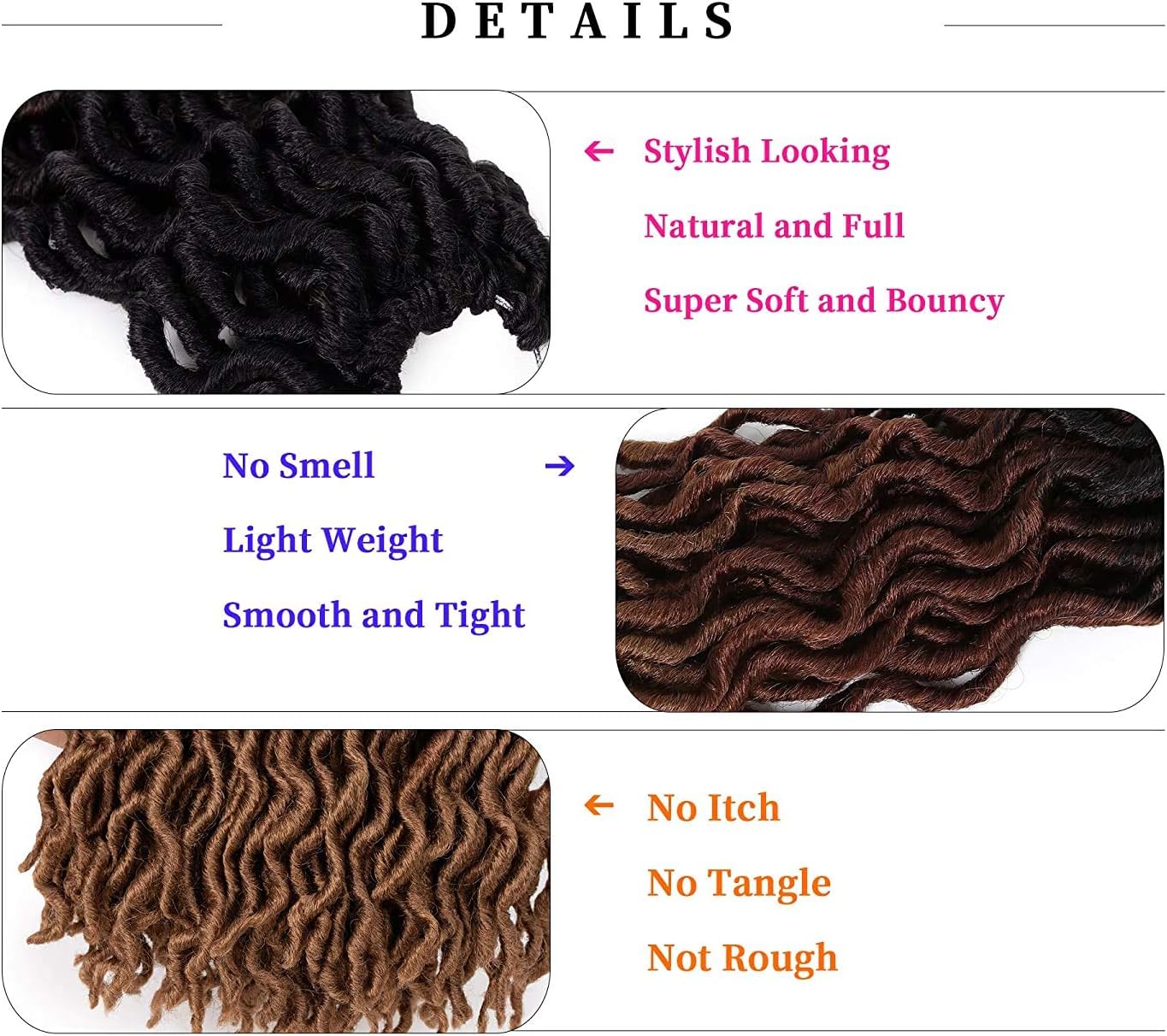 Gypsy Ombre Wavy Faux Locs Crochet Hair