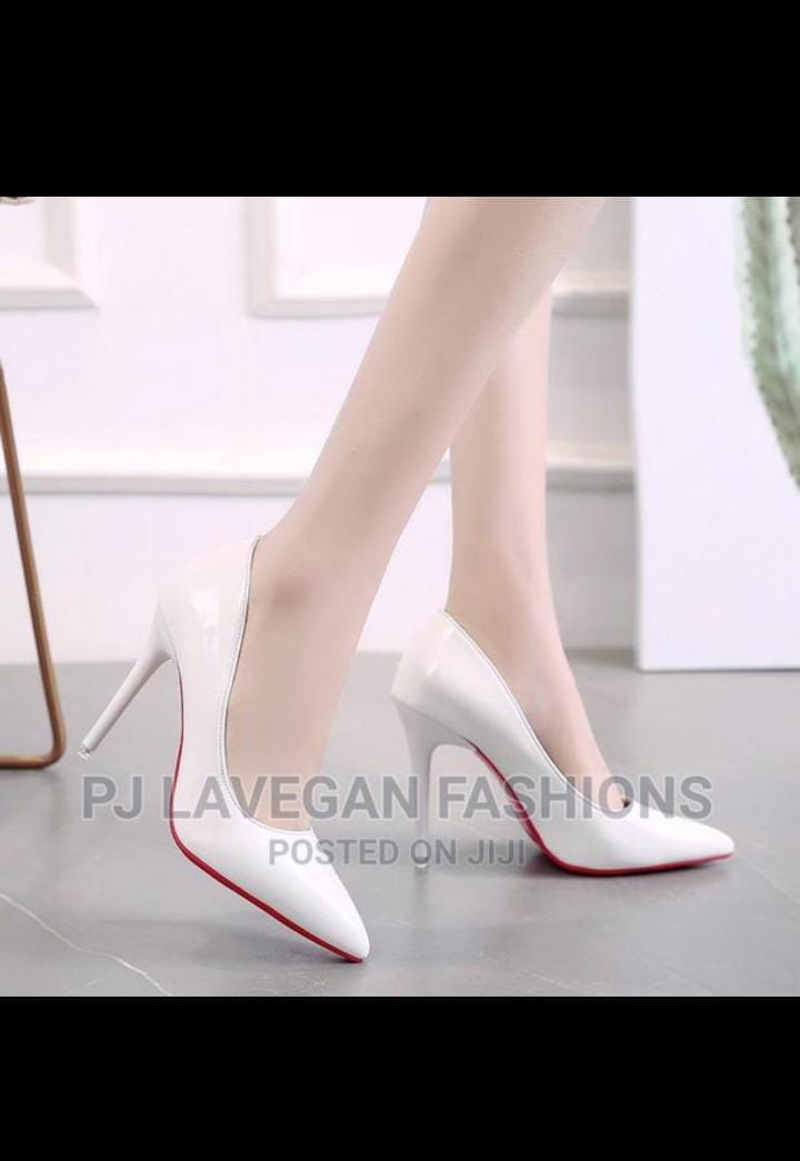 Red bottom White Women's 3 inch Elegant Gorgeous Closed Pointed Toe Slip-On Solid High Heels for Ladies Wedding Dress Shoes - Comfortable Stiletto Pumps (size 38) ( size 245)