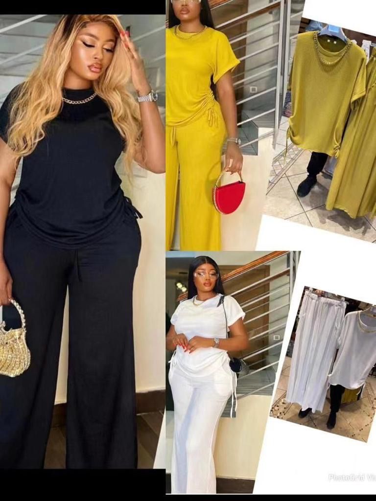 Vintage timeless high quality trendy fashionable modern and multi-functional Two-Piece Women's 90s Casual Bohemian Trendy Muse Shirt Wide Leg Trousers Stretchy Daily Suit