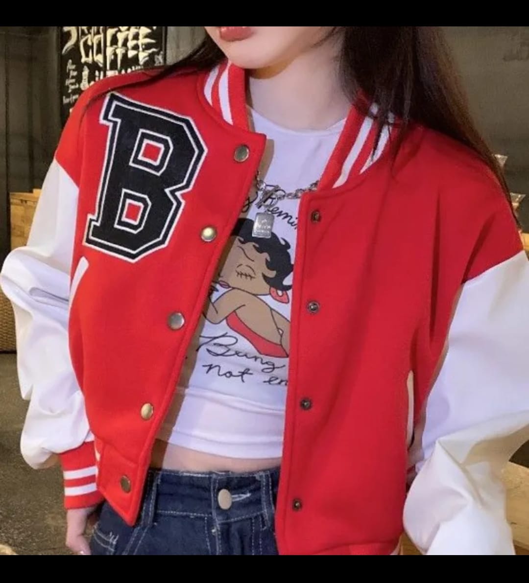 Timeless vintage trendy modern classic and high quality Baseball Bomber Jacket, Vintage Sweatshirt, Casual Women's Streetwear Coats, and Varsity College Jacket travel, birthdays, shows