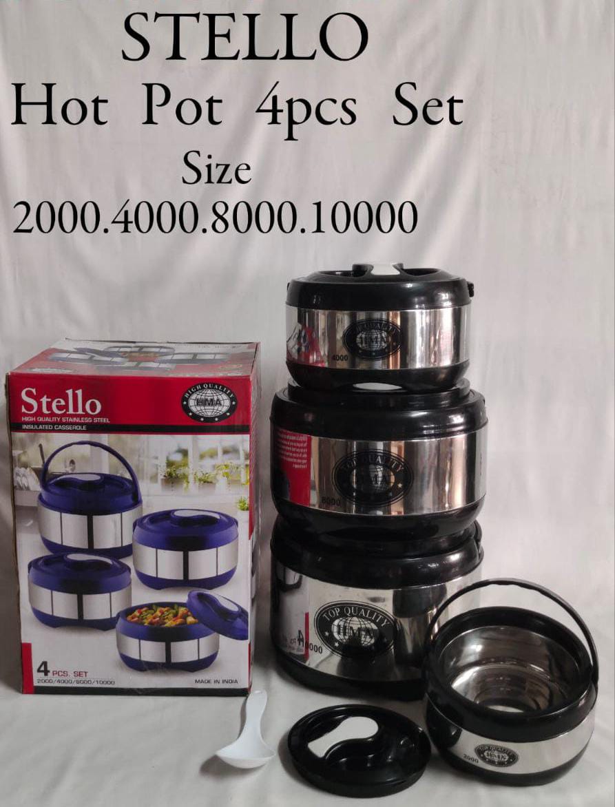 Set of 4pcs stainless steel kitchen hotpots for hot and cold