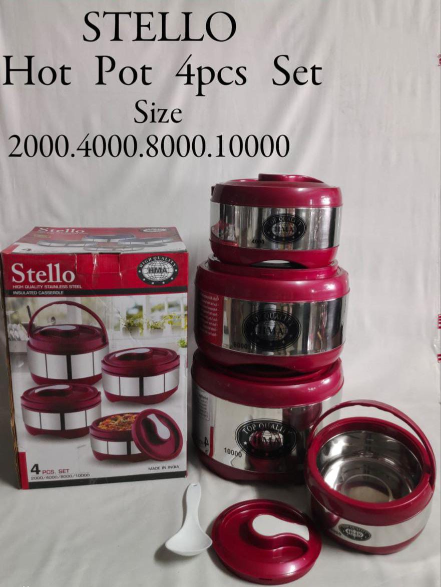 Set of 4pcs stainless steel kitchen hotpots for hot and cold