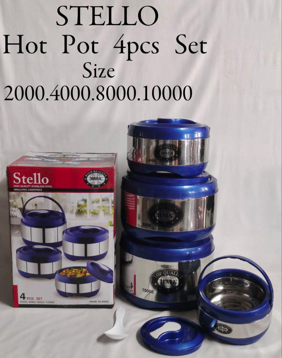 Set of 4pcs stainless steel kitchen hotpots for hot and cold