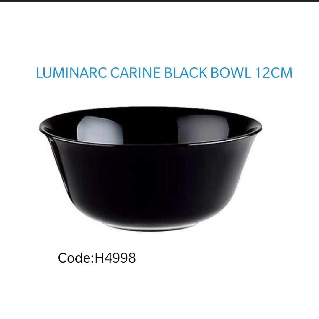 Luminarc Carine kitchen black bowl''''scratch resistant,ideal for daily use,strong durability and microwave safe