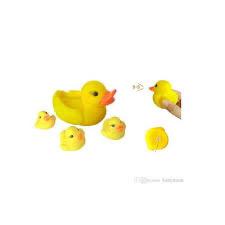 10pcs Bath Duck Toys 10Pcs Rubber Duck Family Squeak & Float Ducks Baby Shower Toy for Toddler - mother duck and 9 ducklings