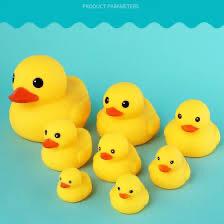 10pcs Bath Duck Toys 10Pcs Rubber Duck Family Squeak & Float Ducks Baby Shower Toy for Toddler - mother duck and 9 ducklings