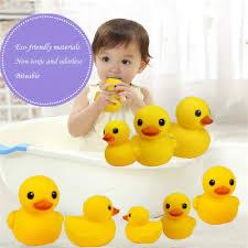 10pcs Bath Duck Toys 10Pcs Rubber Duck Family Squeak & Float Ducks Baby Shower Toy for Toddler - mother duck and 9 ducklings