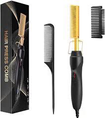3 in 1 Electric Hot Comb Hair Straightener for Natural Black Hair Wigs Pressing Combs  with free GIFT COMB