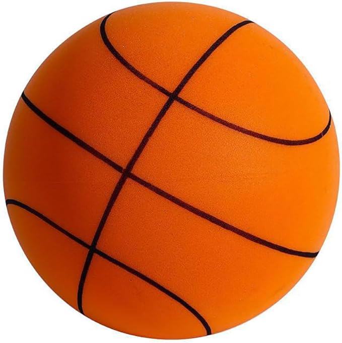 High Elastic Ball Very Durable- Basketball  Silent Basketball, Indoor Quiet Training Ball, Uncoated High Density Foam Ball, Soft, Lightweight, Easy to Grip Silent Ball, Suitable for Various Indoor