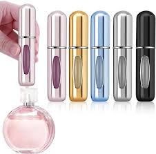 5pcs Refillable Perfume Atomizer Bottle, Portable 5ml Mini Refillable Perfume Spray Scent Pump Case Perfume Dispenser Pump Transfer Tool for Travel