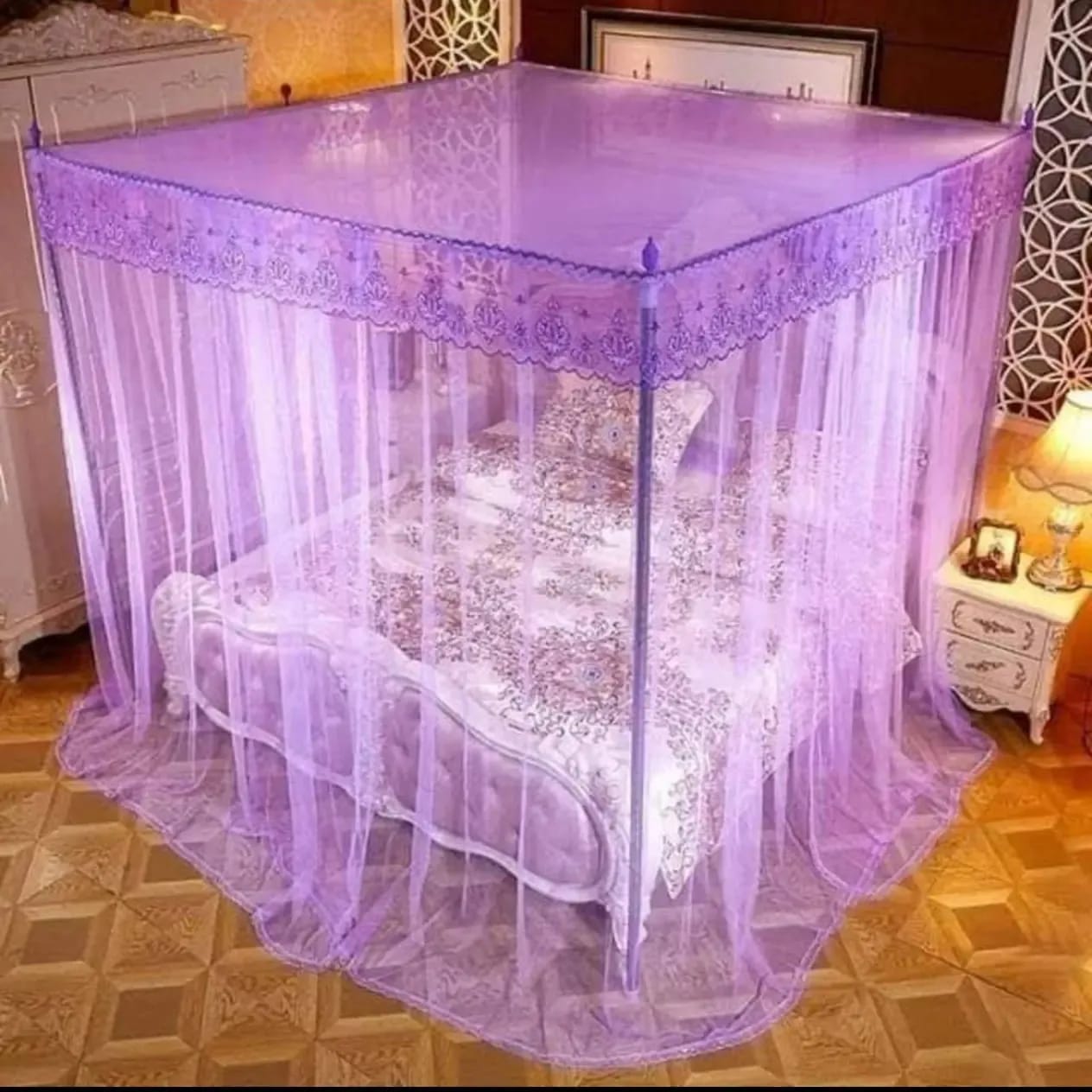 5by6 / 4by 6 mosquito net Stainless steel mosquito net stand, mosquito net frame, four-corners, mosquito net stand, 4 bed corner pole, mosquito net frame