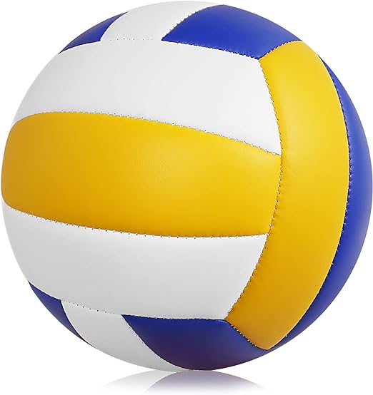Baisidiwei Volleyball Size 5 PU Leather Soft Indoor Outdoor Volleyballs Unmarked Training Ball Sports Training Game Play Ball for Beginner, Teenager, Adult