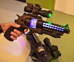 Battery Operated Musical Black Toy Gun with Led Light and Music | Toy Gun for Boys and Kids