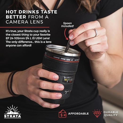 450ml Stainless Steel Cup, Travel Magic Mug n, Gift for Men Women Boyfriend Girlfriend Teenage Photographers Father’s Day Dad Husband Son Boys SUPER BUNDLE! NO SPILL LID