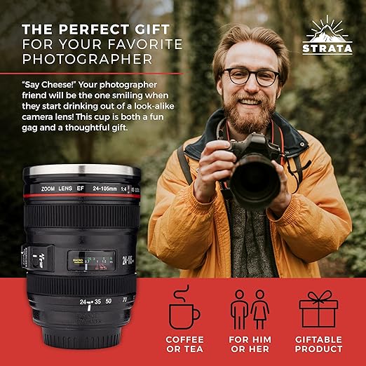 450ml Stainless Steel Cup, Travel Magic Mug n, Gift for Men Women Boyfriend Girlfriend Teenage Photographers Father’s Day Dad Husband Son Boys SUPER BUNDLE! NO SPILL LID