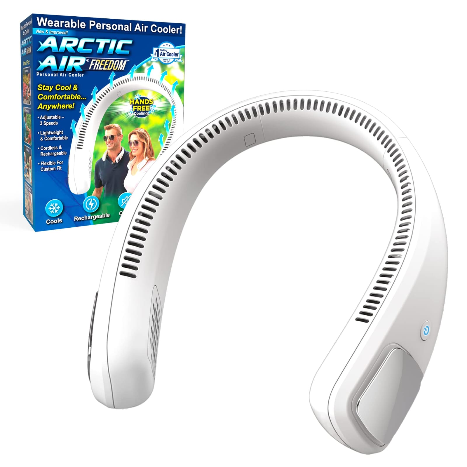 Portable Neck Fan Hands Free Leafless Fan 1200 MAh Battery..Portable Silent Neck Fan Electric Wireless Fan Chargeable Mini Fan Cooling.USB charging & three-speed wind speed Can last up to 8 hours at m