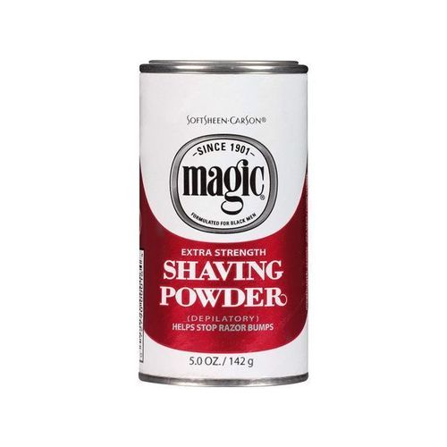 OFFER..Magic Shaving Powder Red Extra Strength 142g..Helps men stop razor bumps.
It lasts up to 4 days.
It provides a clean rancorous shave.
It is easy to use.