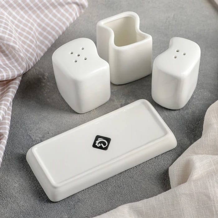 Salt and Pepper Shakers Set Ceramic 3pcs