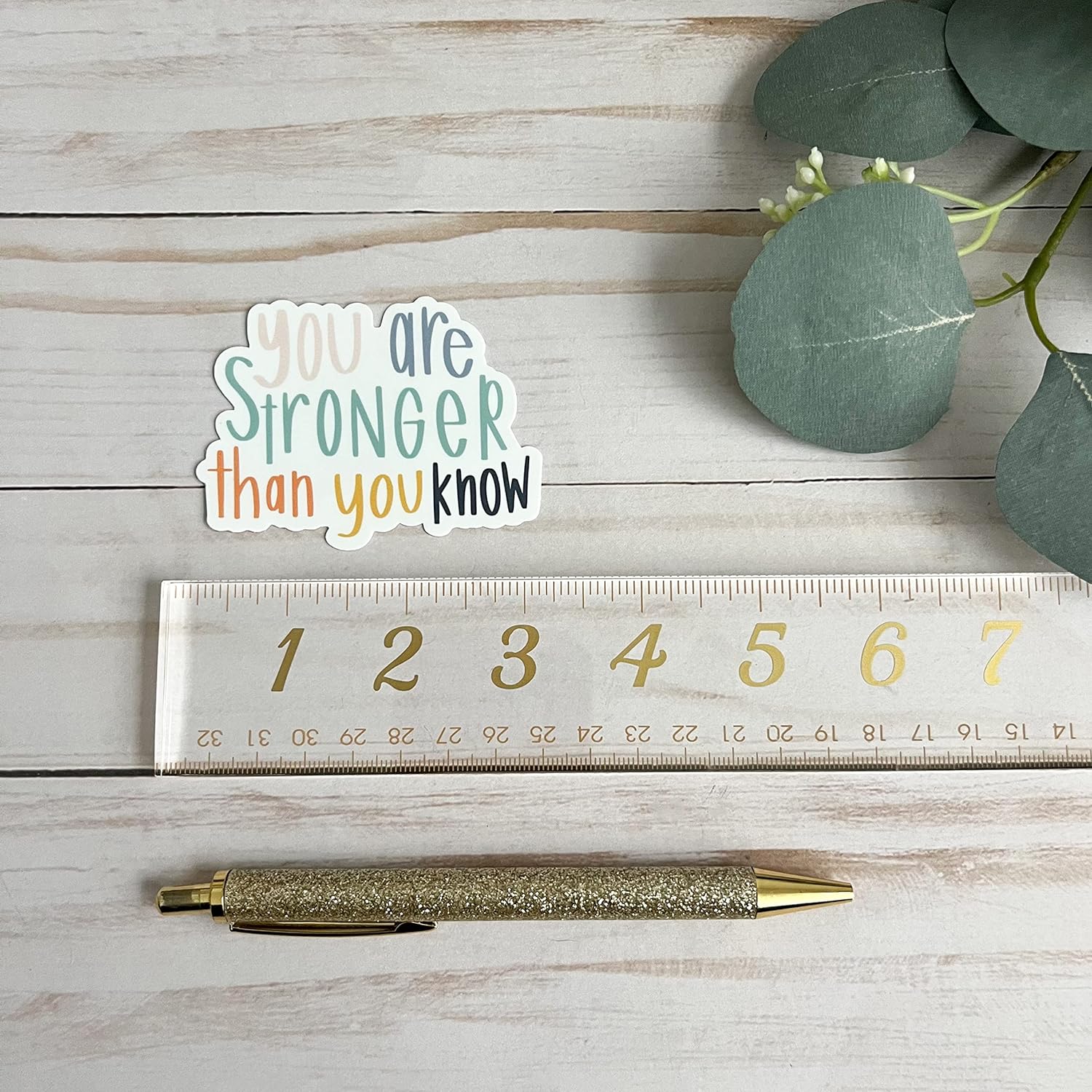 Inspiration, self care quotes - Stronger than you Know, Self Love Quote, You are stronger than you know sticker, laptop Sticker, Phone sticker for Her,tickers for a hydro flask, laptop, Bible journal