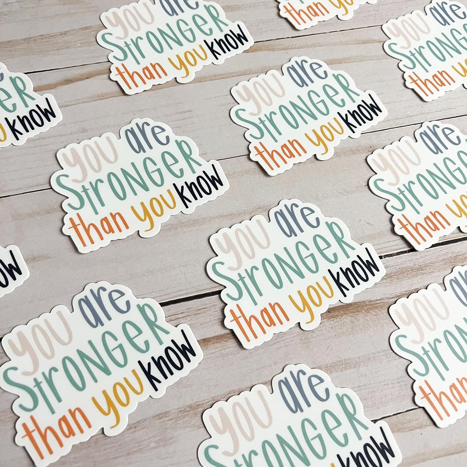 Inspiration, self care quotes - Stronger than you Know, Self Love Quote, You are stronger than you know sticker, laptop Sticker, Phone sticker for Her,tickers for a hydro flask, laptop, Bible journal