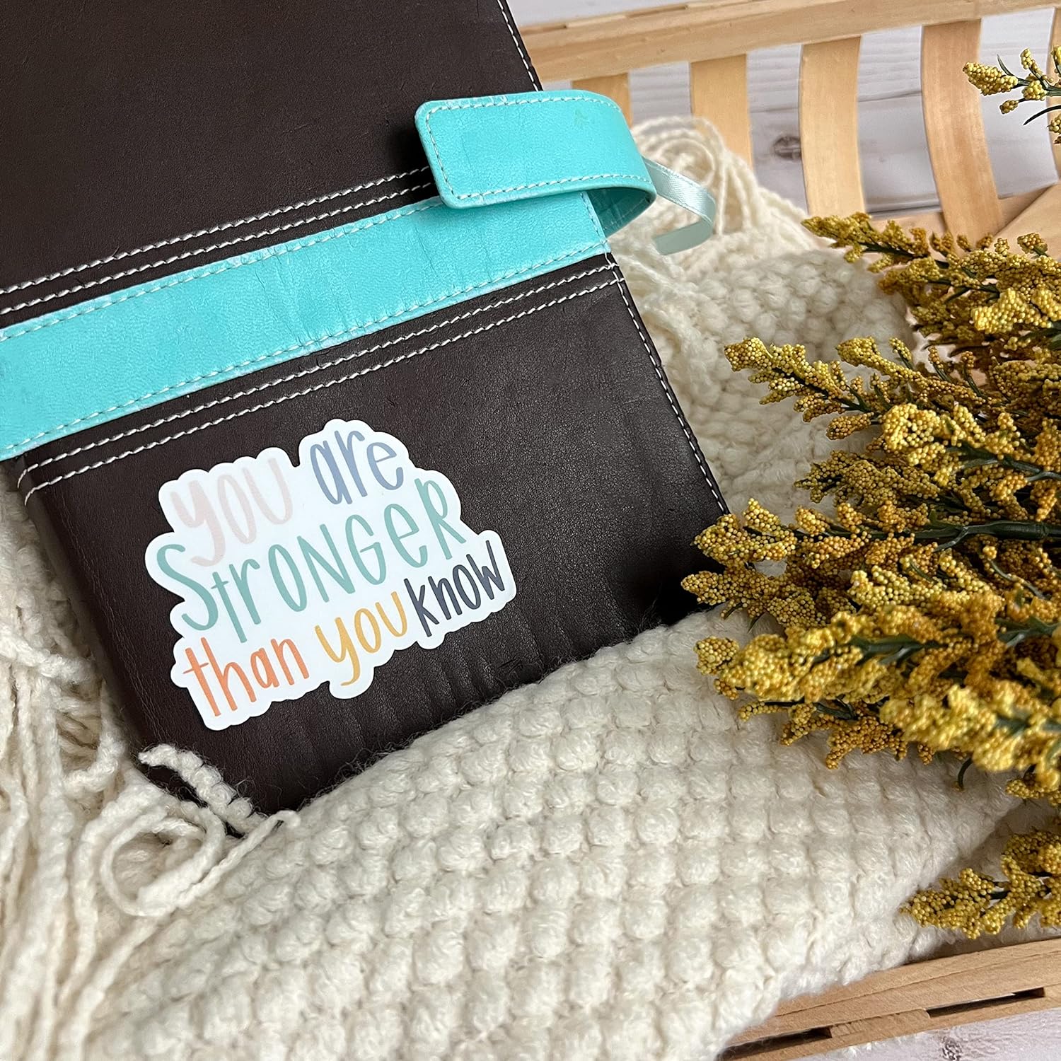Inspiration, self care quotes - Stronger than you Know, Self Love Quote, You are stronger than you know sticker, laptop Sticker, Phone sticker for Her,tickers for a hydro flask, laptop, Bible journal
