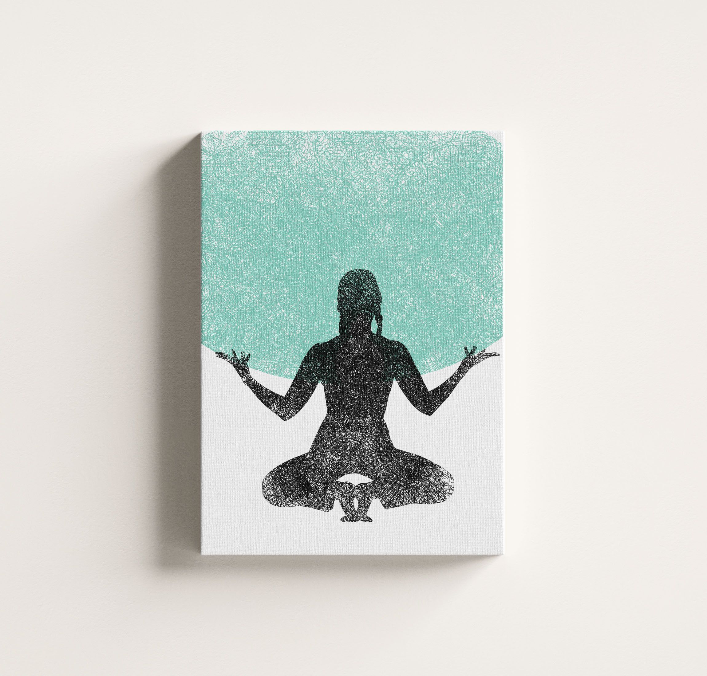 Yoga Lover canvas Be Amazing, Be Wild Printed Canvas, Stretched on Framed, Ready to Hang Artwork, Canvas Poser for Home Decoration- Living Room, Dining Room, Bedroom, Front Porch, Waterproof Canvas