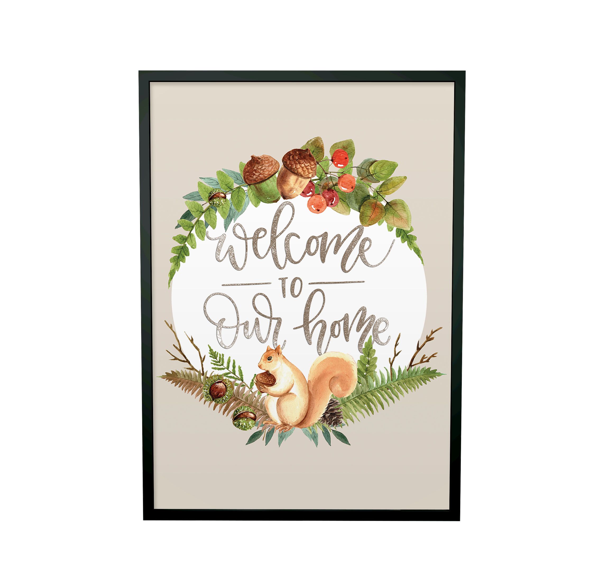 Welcome to Our Home Wall Decor Hanging Framed 3 Size Large Wall Poster A4 Size Wall Art Ready to Hang