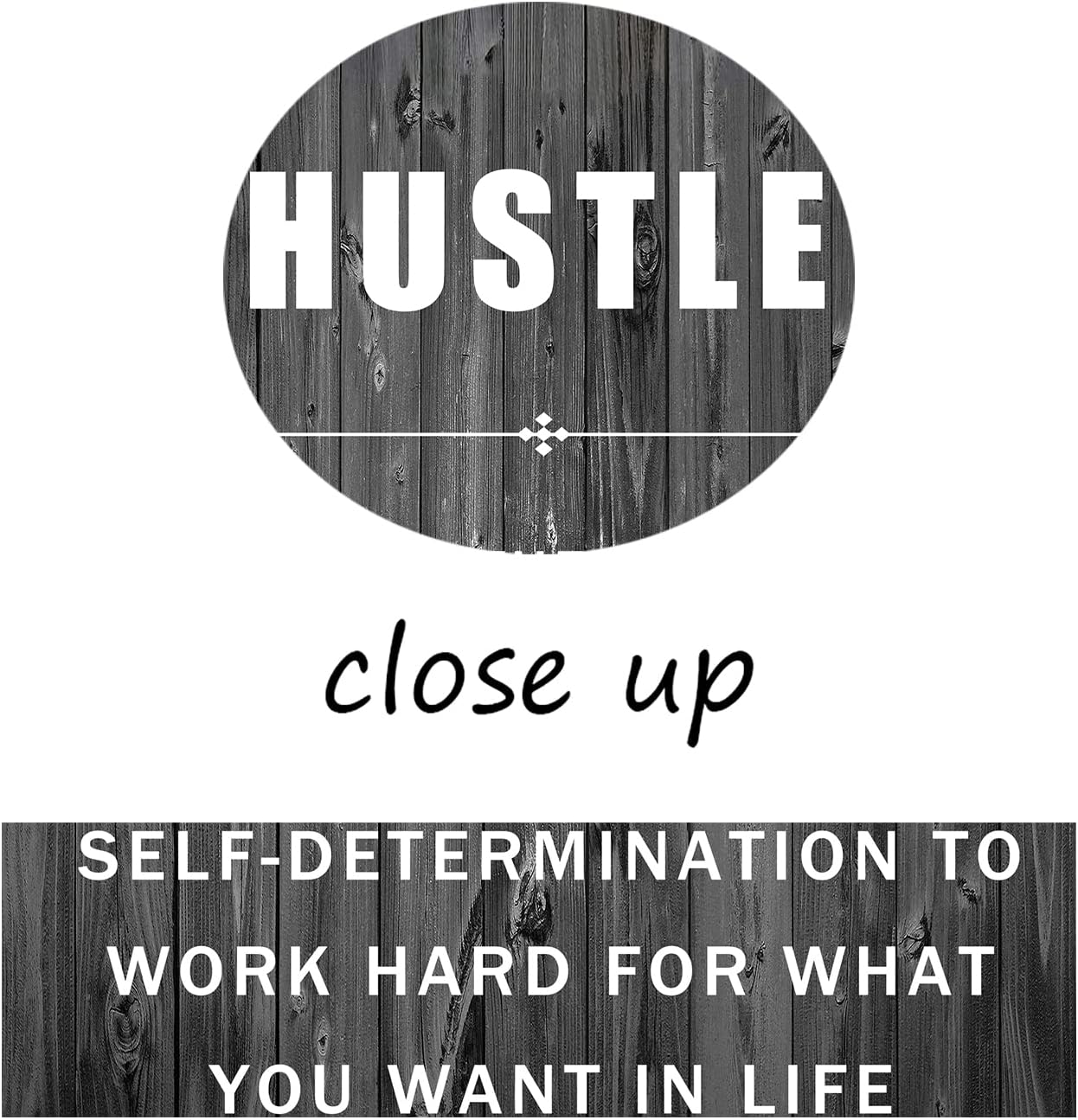 HUSTLE Motivational Wall Art, Office Wall Decor, Inspirational Canvas Painting Picture Poster Execute Failure Success Positive Quote Wall Decor for Office Dorm / Living Room Inspiring Gift for Men