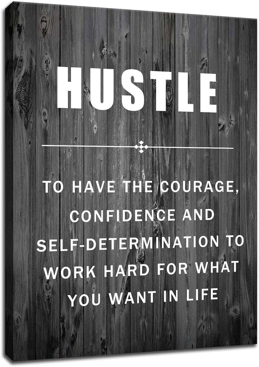 HUSTLE Motivational Wall Art, Office Wall Decor, Inspirational Canvas Painting Picture Poster Execute Failure Success Positive Quote Wall Decor for Office Dorm / Living Room Inspiring Gift for Men