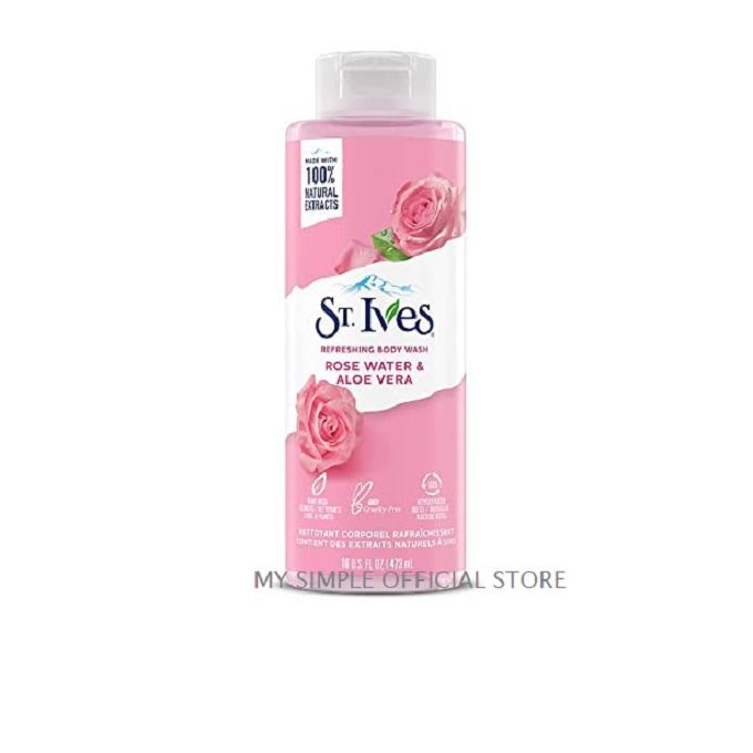 St Ives Refreshing Body Wash Rose Water And Aloe Vera