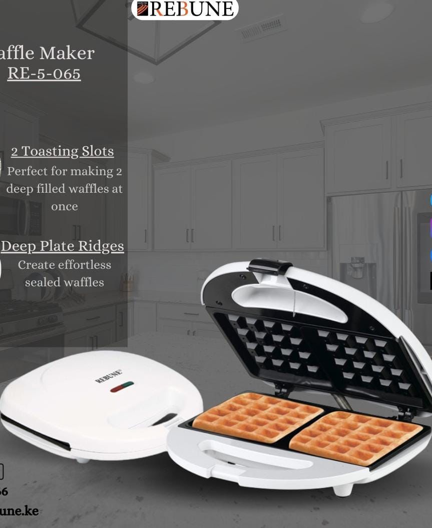 Rebune 2- Slice Waffle Maker