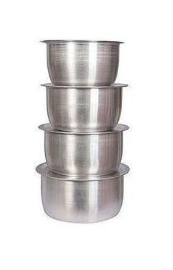 4pcs Set Of HEAVY Stainless Aluminum Sufurias No Lids,