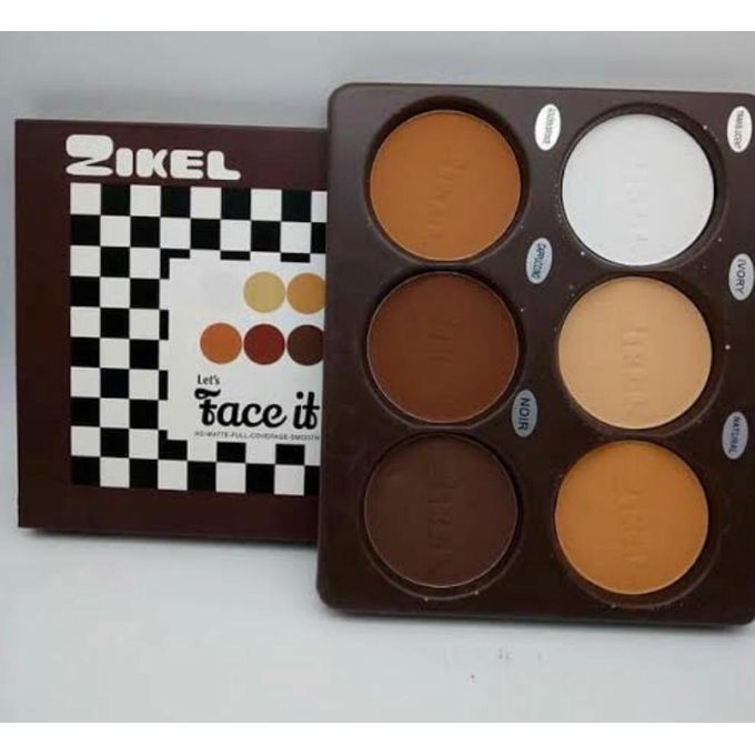 Zikel Powder Pallet Face It Contour 6 Colors