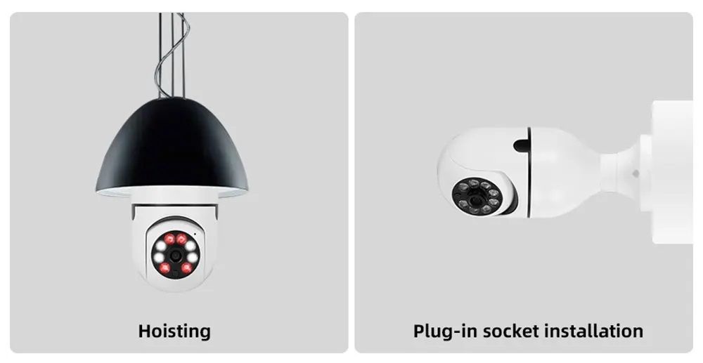 5MP E27 Bulb Camera WiFi Indoor Video Surveillance Home Security Lamp IP Camera Infrared Night Vision Wireless Network Webcam